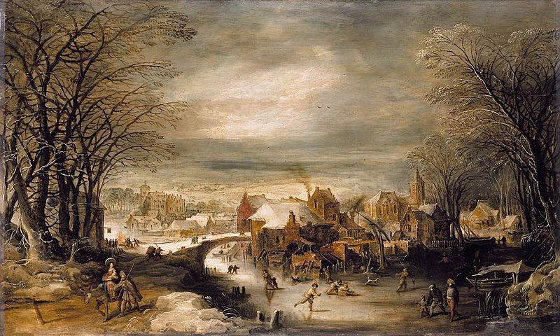 Joos de Momper Winter Landscape with The Flight into Egypt oil painting image